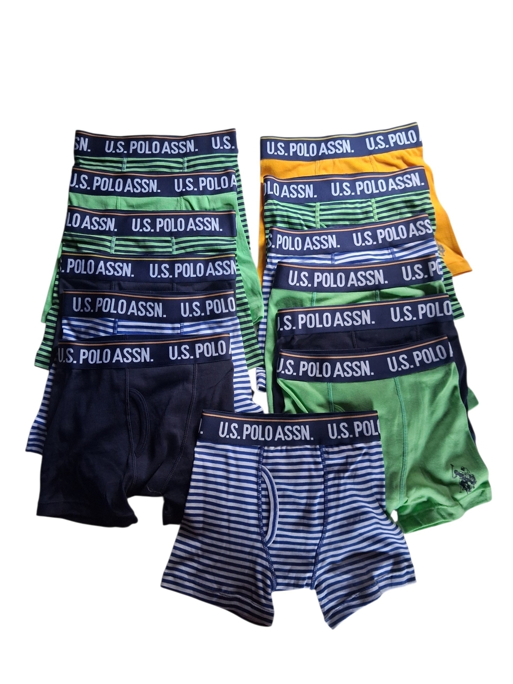 13 Pair U.S. Polo Assn. Boxer Briefs - New Boy's Size S (6-7)